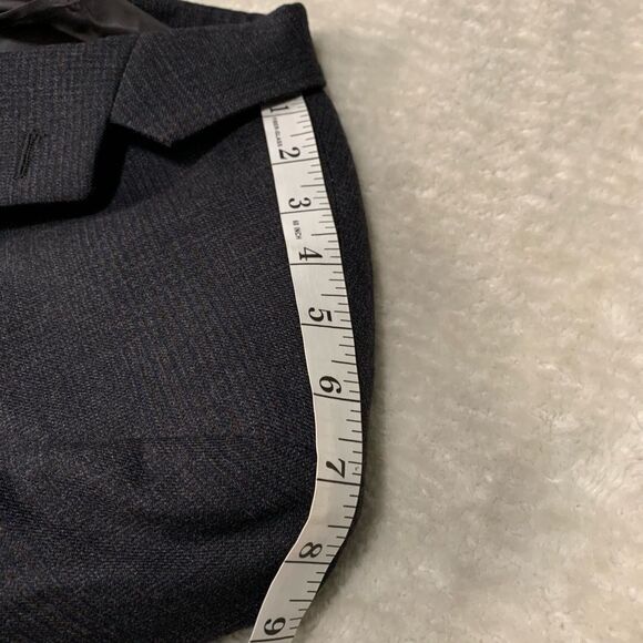 Lauren Ralph Lauren Mens Black Blue Sports Wool Blazer Size 46R Jacket 2‎ Button - Picture 6 of 9